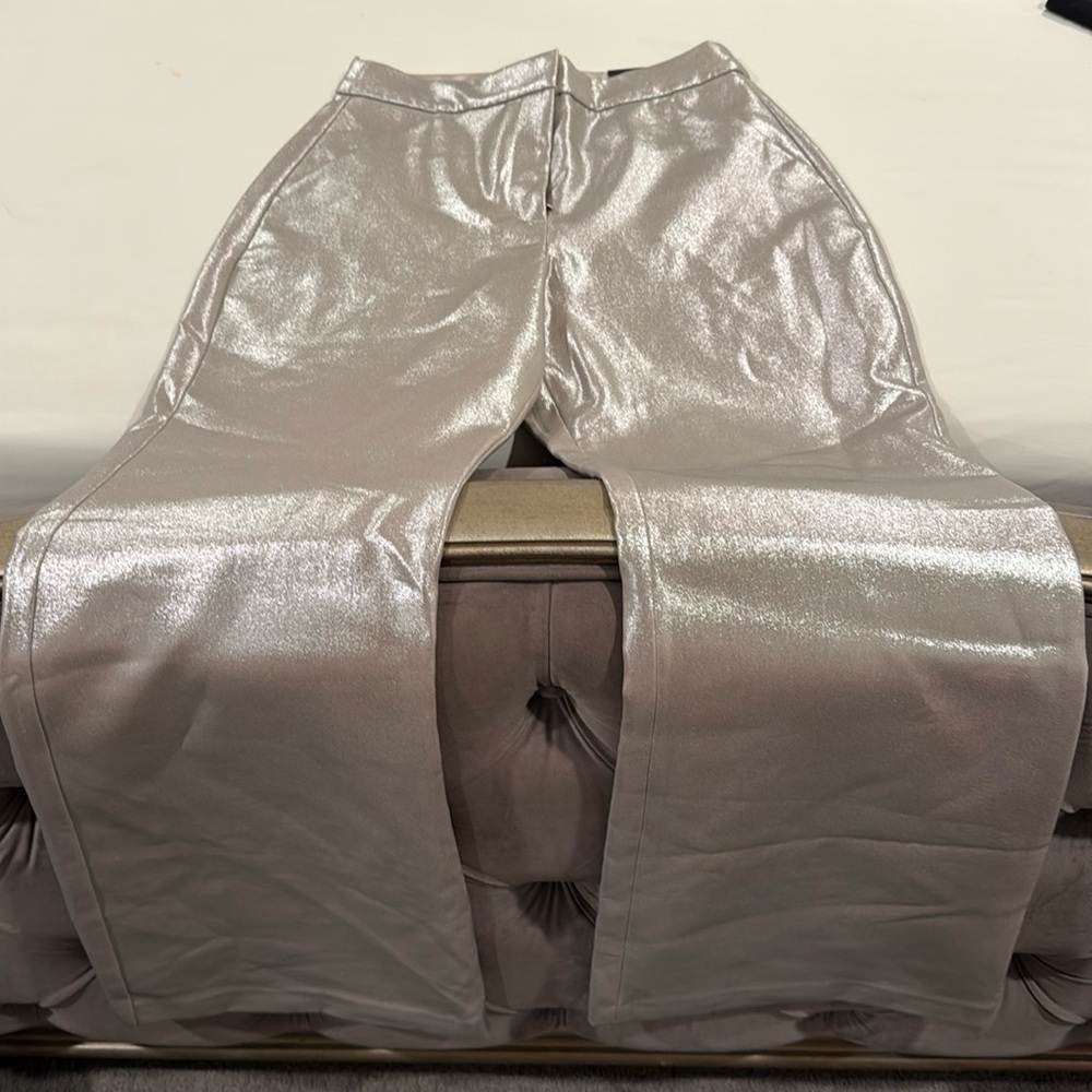 Express shimmer flare pants